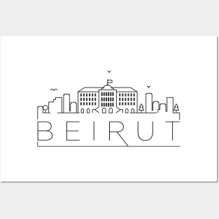 Beirut Minimal Skyline Posters and Art